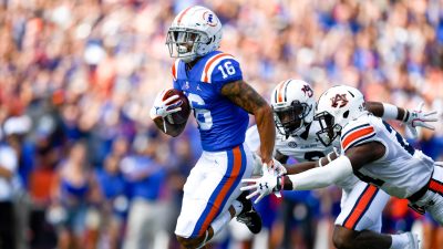 Florida and Auburn play football.