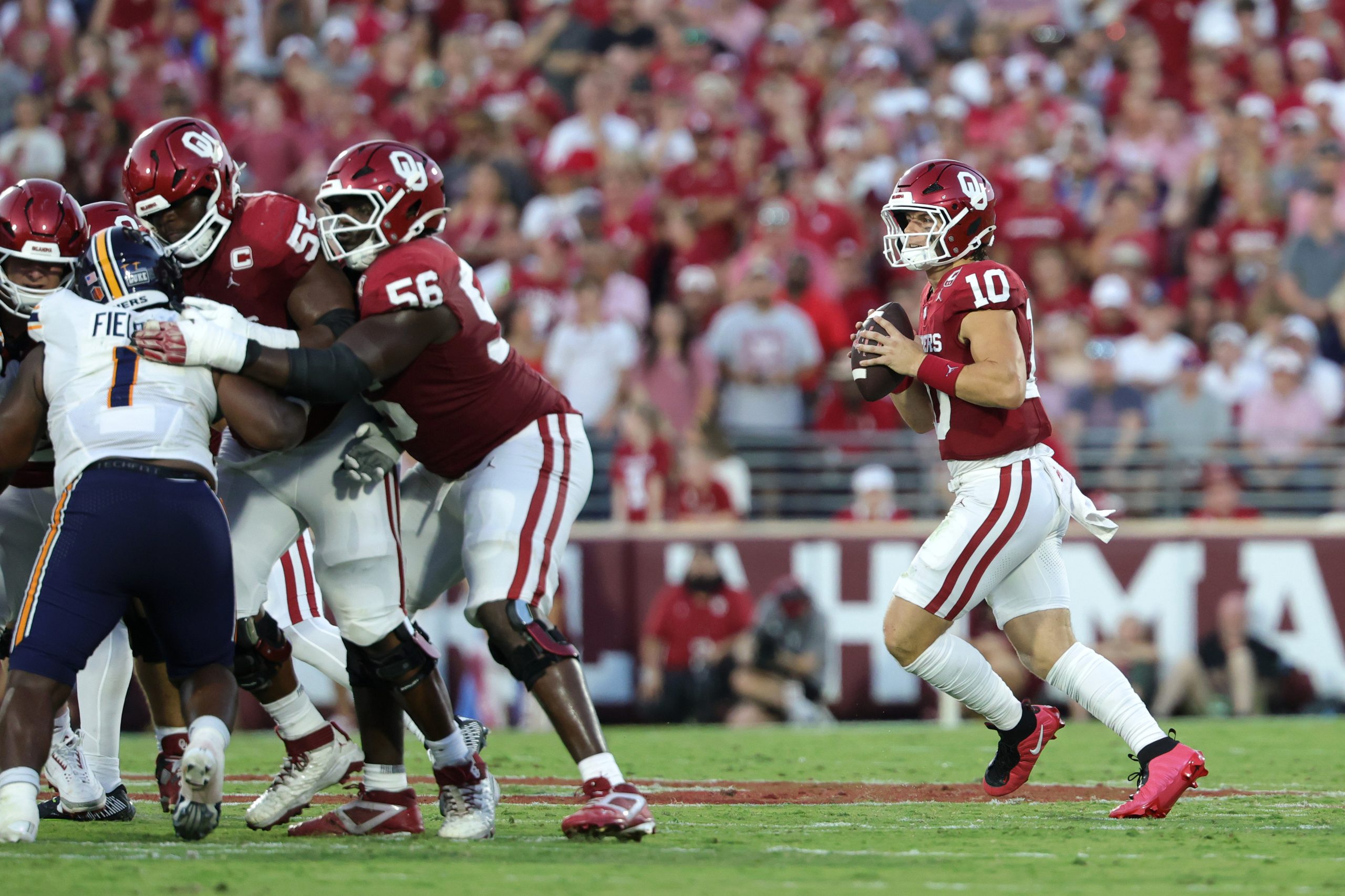 Oklahoma blanks UTEP behind 3 John Mateer passing TDs