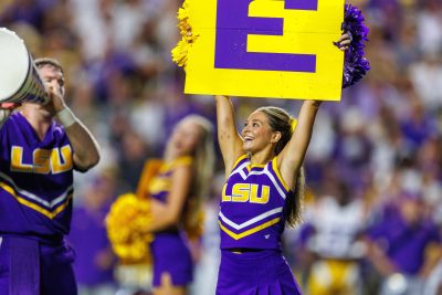 LSU cheerleader.