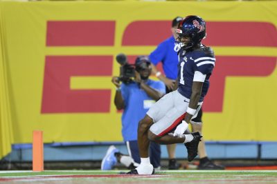 Deuce Alexander after a touchdown.