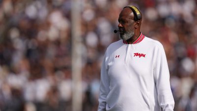 Maryland coach Mike Locksley during a game.