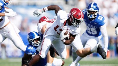Alabama running back EJ Crowell.