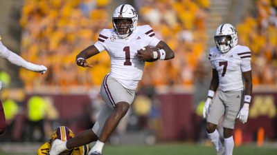 Mississippi State QB Kamario Taylor against Minnesota.