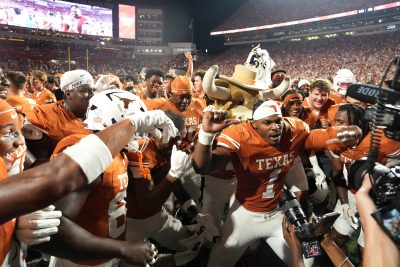 Texas players after the win over Ohio State.