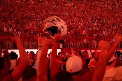 Texas fans celebrate win over Ohio State.