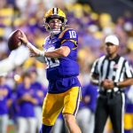 Sam Leavitt shown during LSU's Week 2 game.