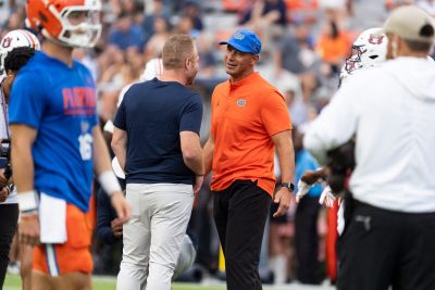 Jon Sumrall before the Florida-Auburn game.