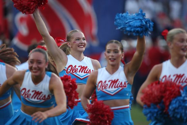 Ole Miss cheerleaders.