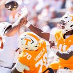 Texas defensive line vs. Faizon Brandon.