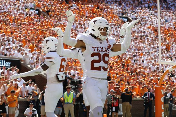 Texas beats Tennessee at Neyland Stadium.