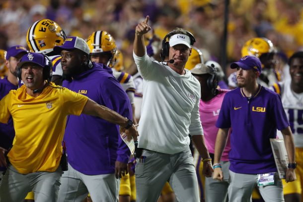 LSU coach Lane Kiffin.