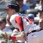 Mike Yastrzemski in Tuesday's Wild Card game between the Atlanta Braves and Philadelphia Phillies.