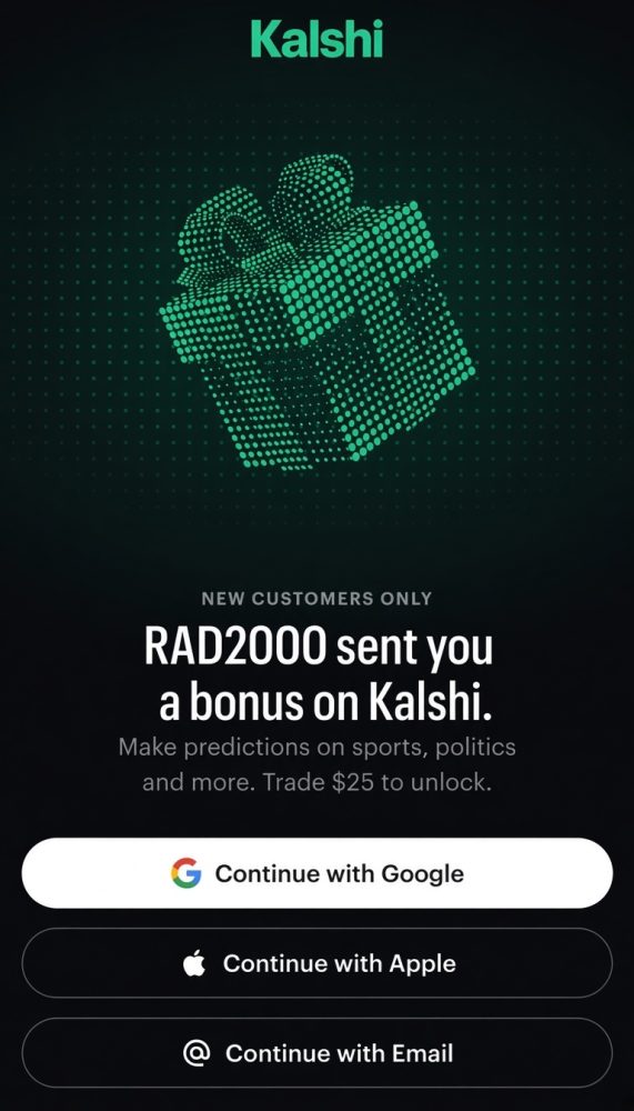 how to claim kalshi promo code RAD2000
