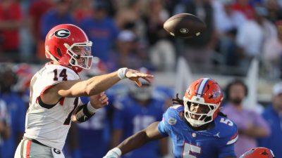 Georgia QB Gunner Stockton against Florida.