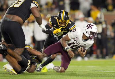 Texas A&M QB Marcel Reed against Mizzou in 2025.