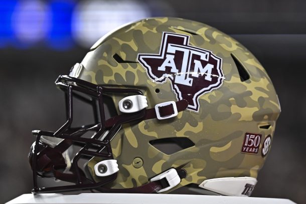 Texas A&M's camo football helmet.