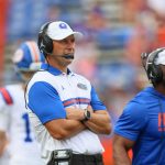 Jon Sumrall on the Florida sidelines.