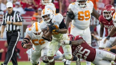 Tennessee RB DeSean Bishop against Arkansas.