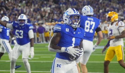 Kentucky RB CJ Baxter against LSU.