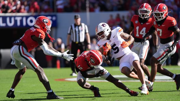 Auburn WR Chas Nimrod against Georgia.