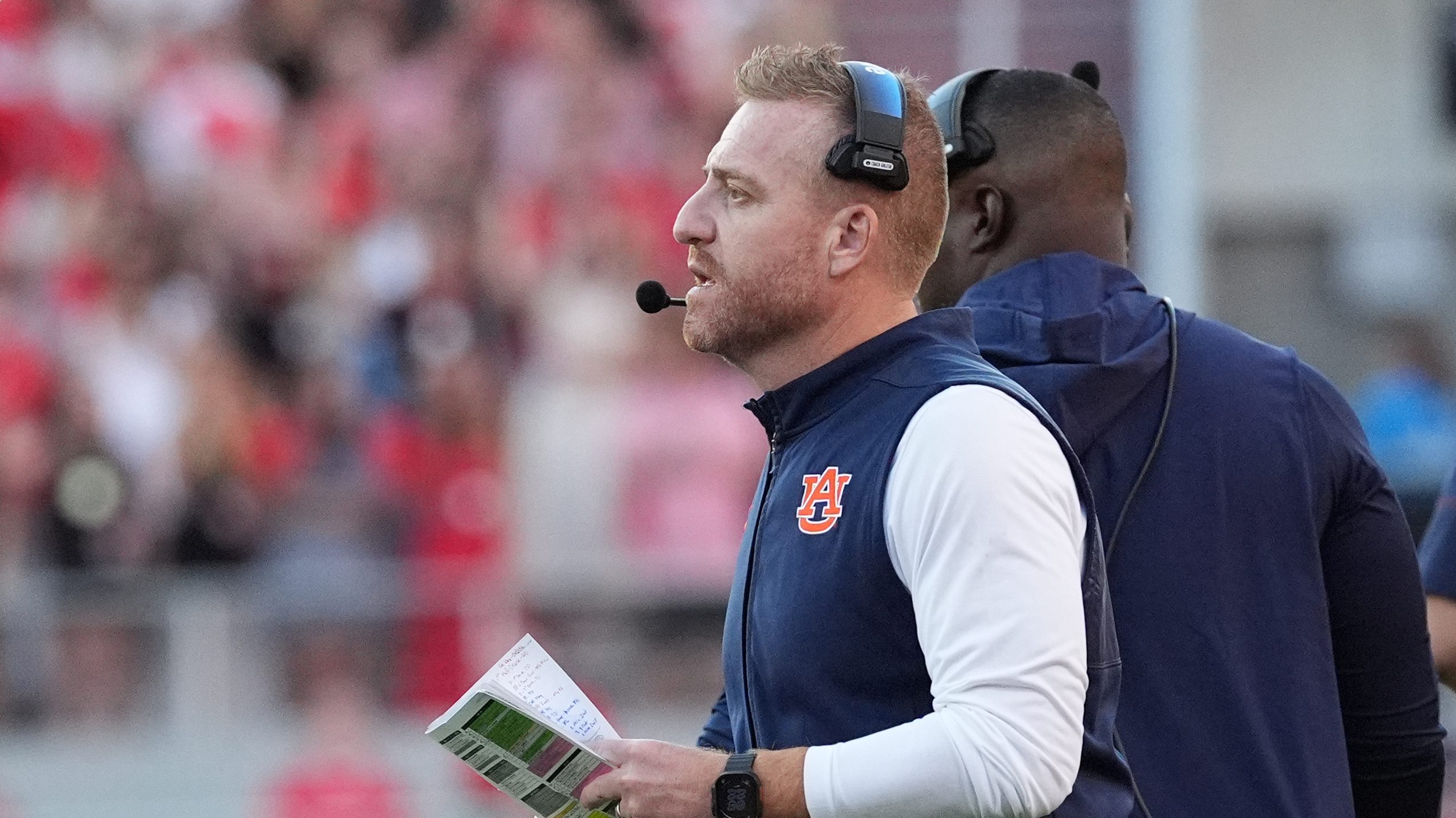 Alex Golesh breaks down how Auburn capitalized on opportunities to upset Georgia