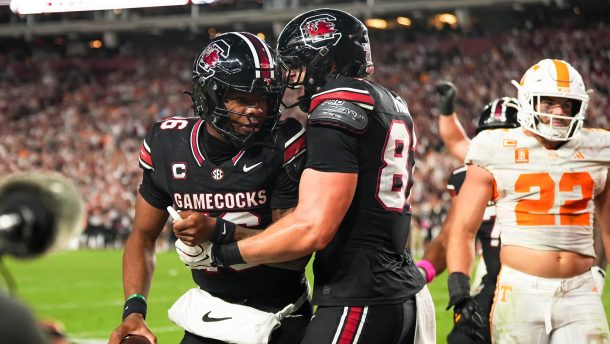 South Carolina QB LaNorris Sellers against Tennessee.