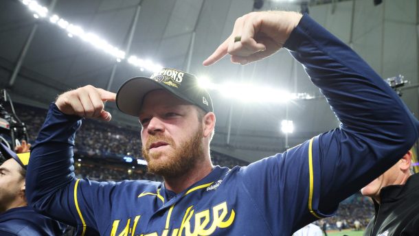 Brandon Woodruff after the World Series.