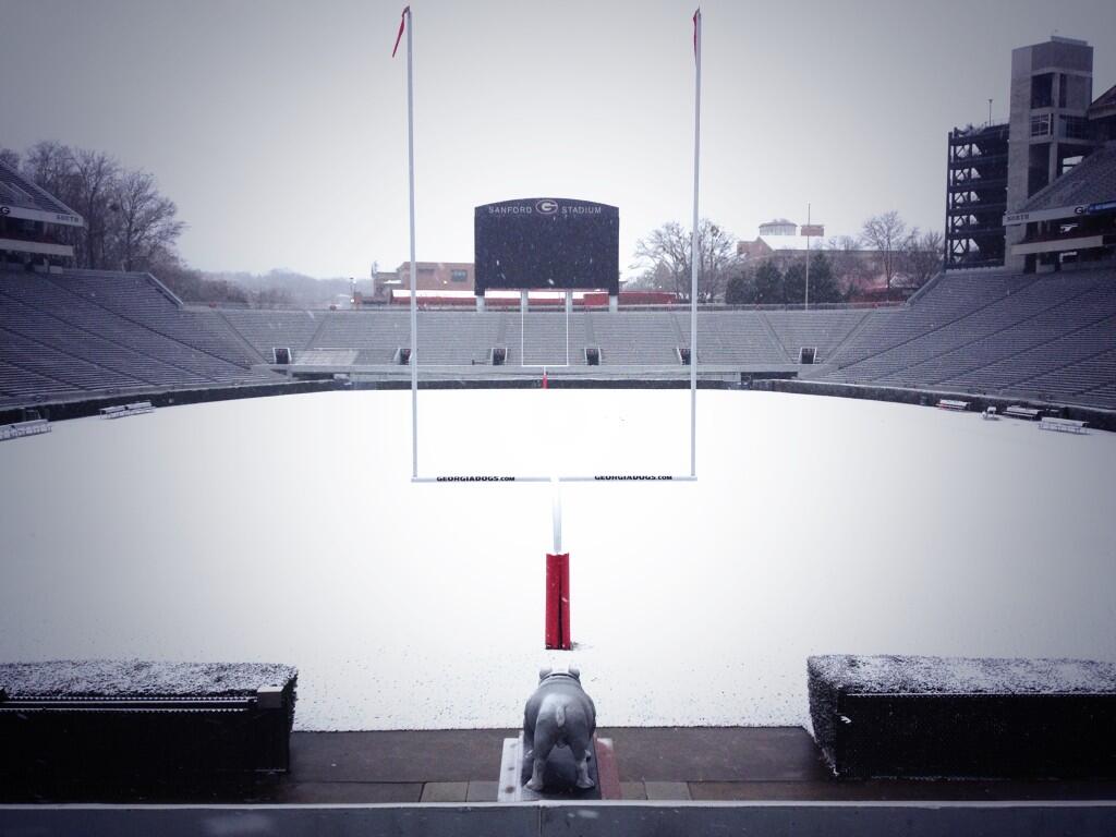 Photos: 8 SEC Stadiums covered in snow - Saturday Down South