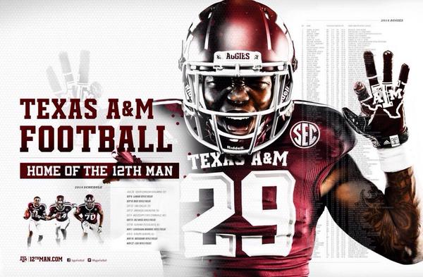 2014 SEC football team schedule posters