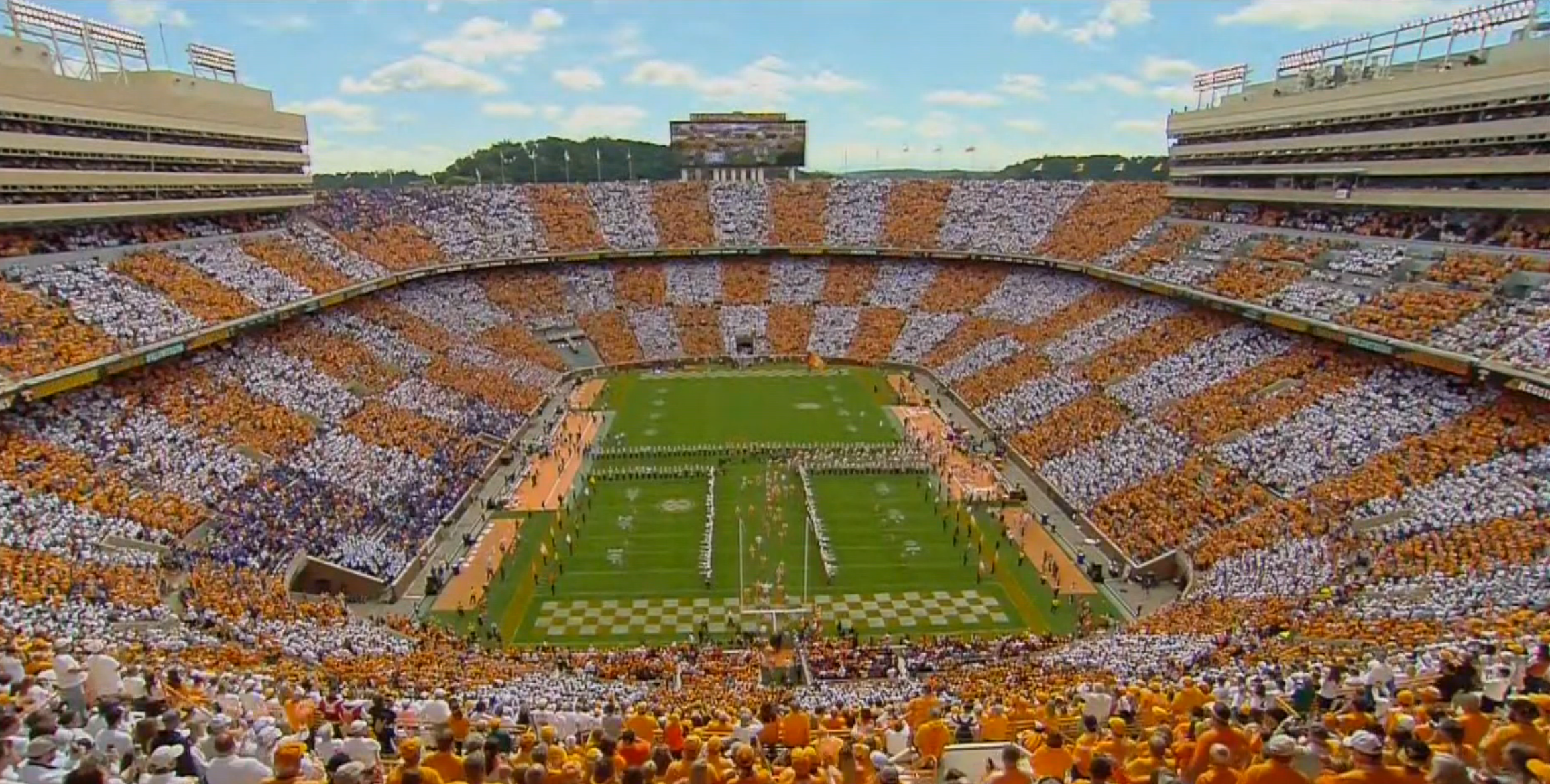 Tennessee fans successfully checker Neyland Stadium