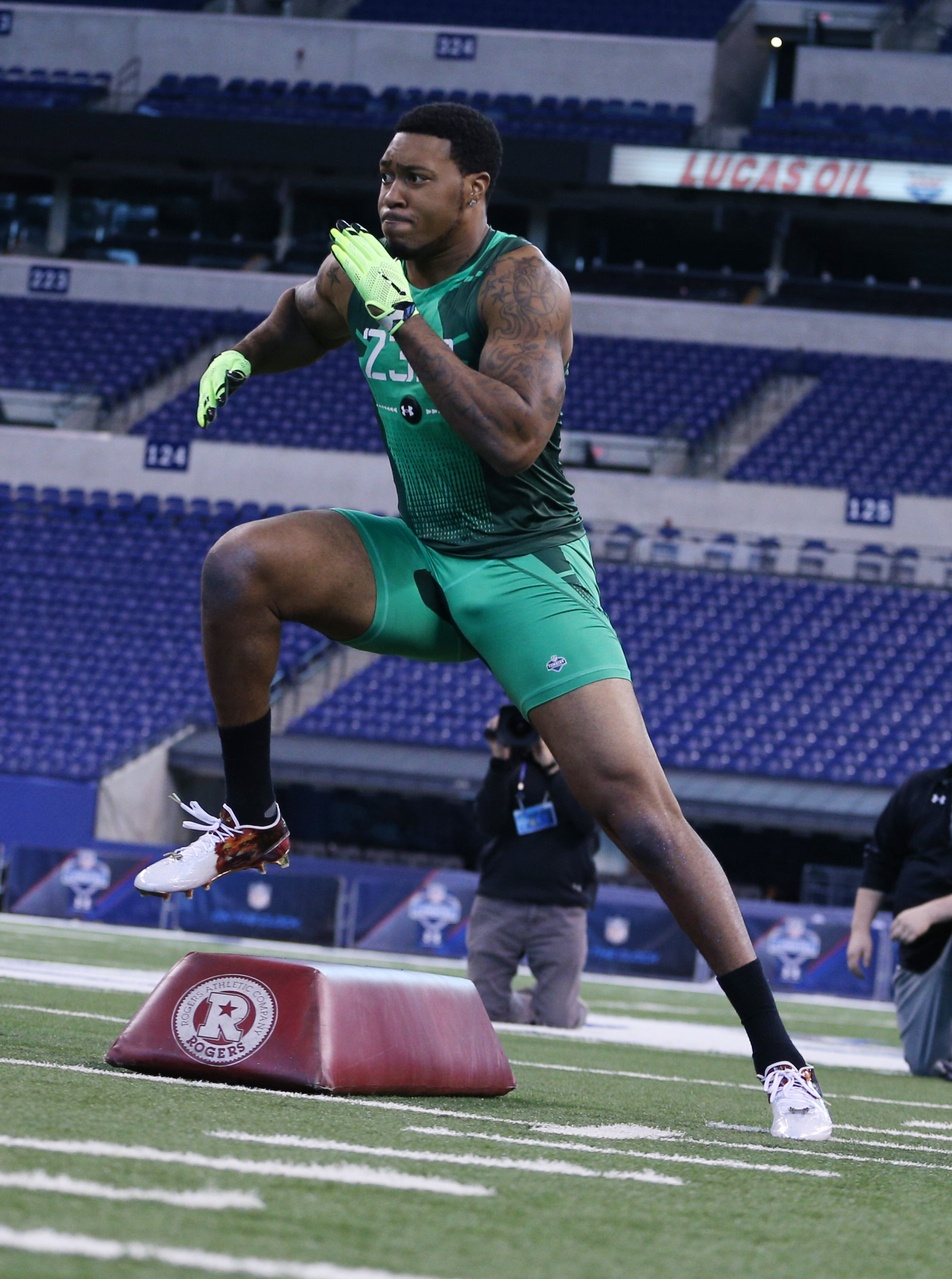 NFL Combine Day 6 SEC LBs, DL perform onfield workouts