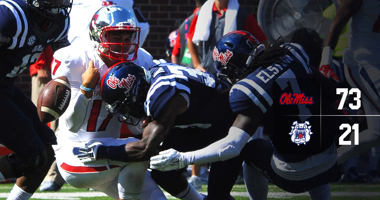Rapid reaction Ole Miss scores early, often in rout of Fresno State