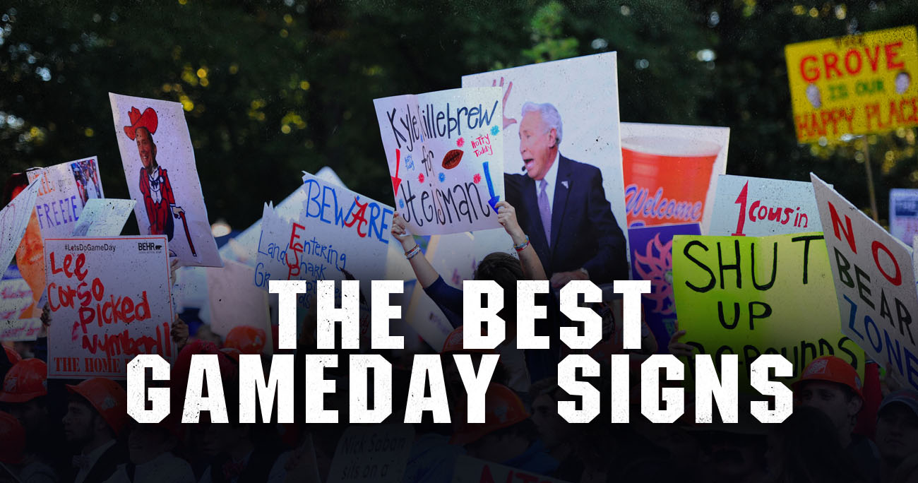 ranking the top 10 college gameday signs from the 2015 season ranking the top 10 college gameday signs from the 2015 season