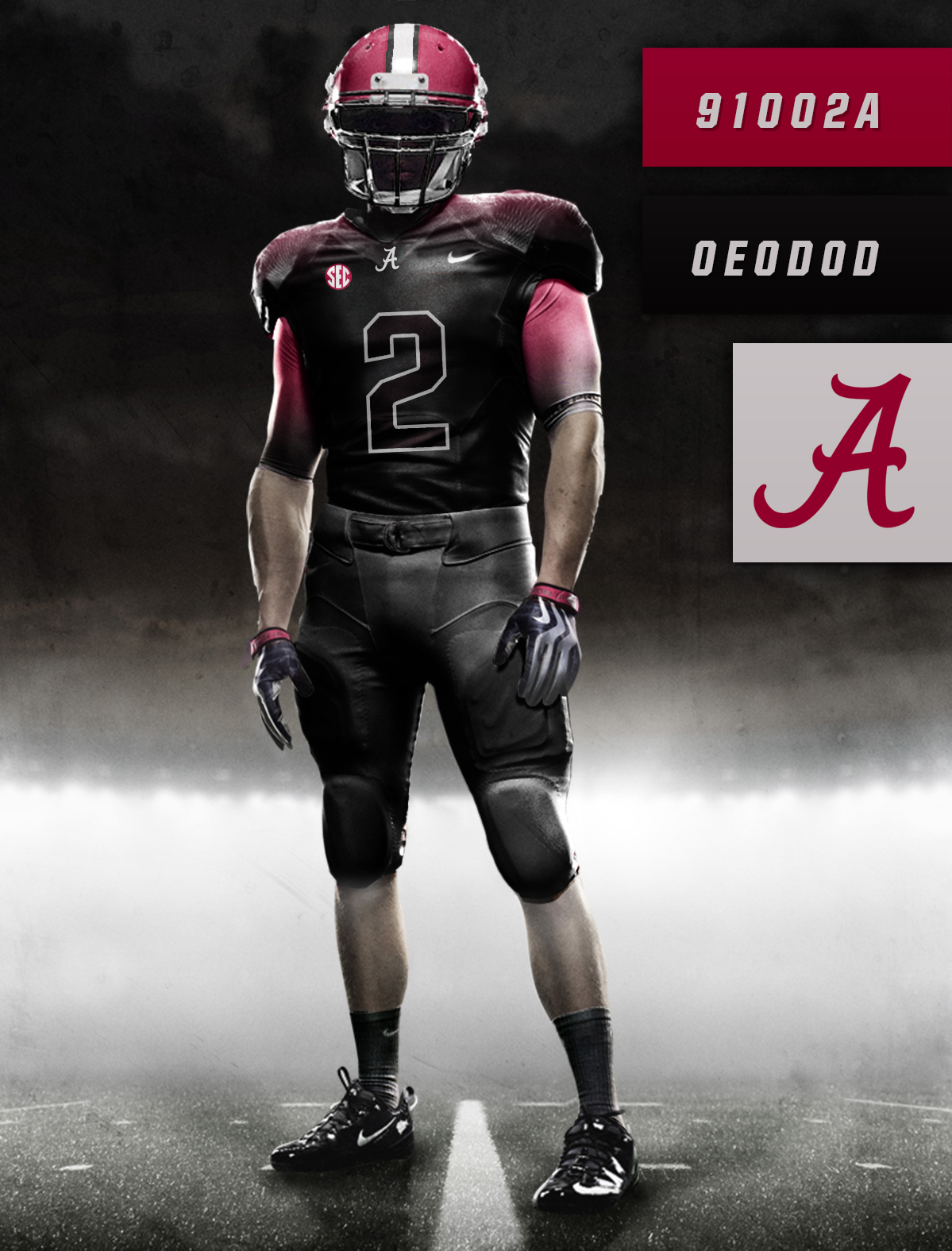 Original Uniform Concepts For The Alabama Crimson Tide DB6