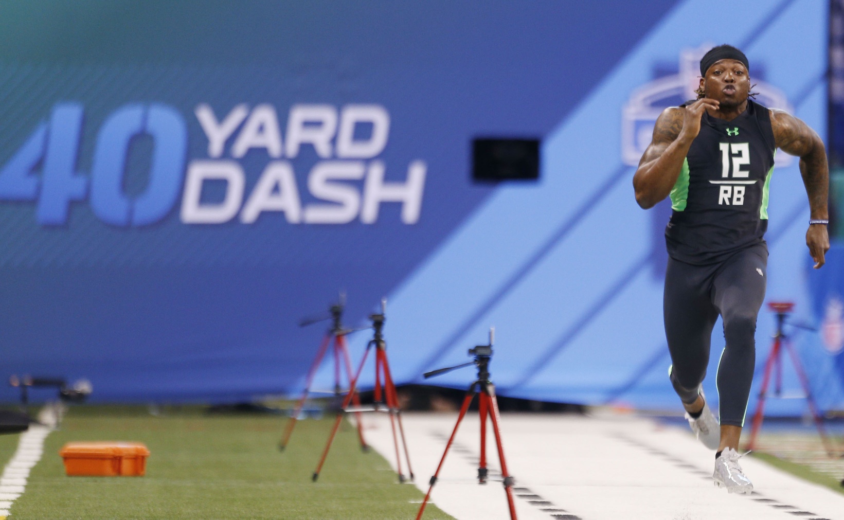 Check out the Combine 40yard dash times for SEC QBs, RBs and WRs
