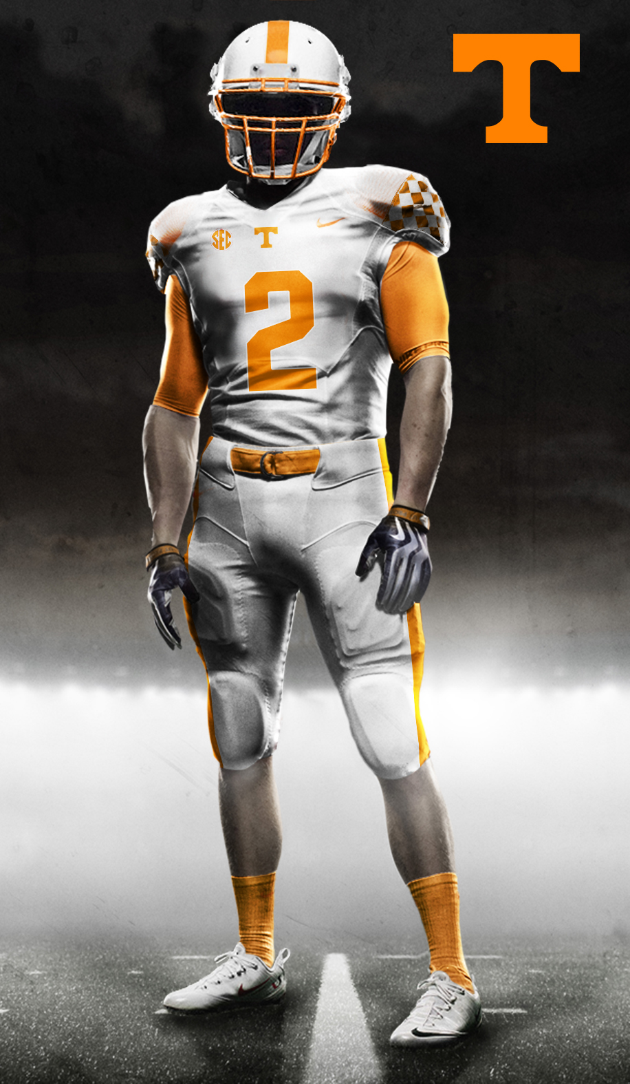 Original concept uniforms for the Tennessee Volunteers