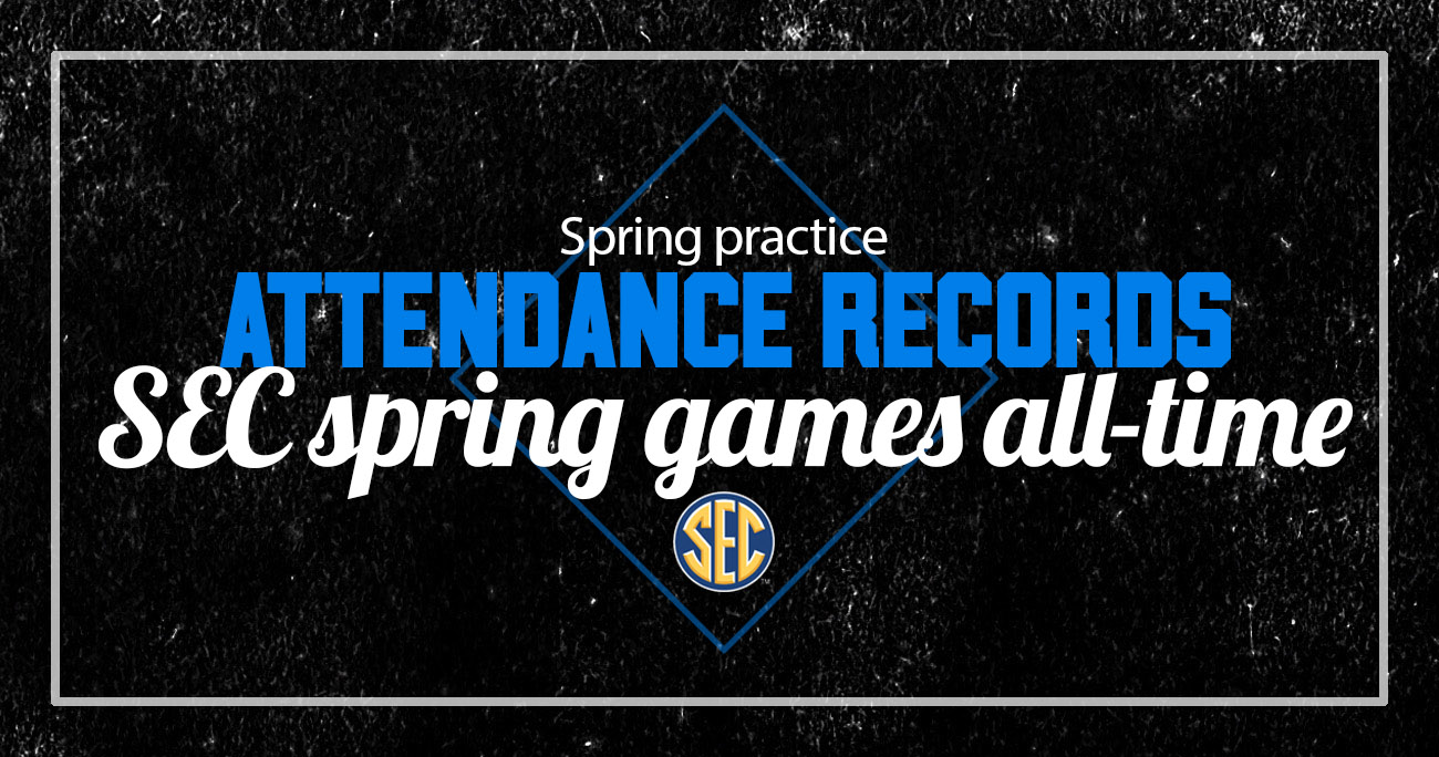 Spring game attendance records for all 14 SEC teams