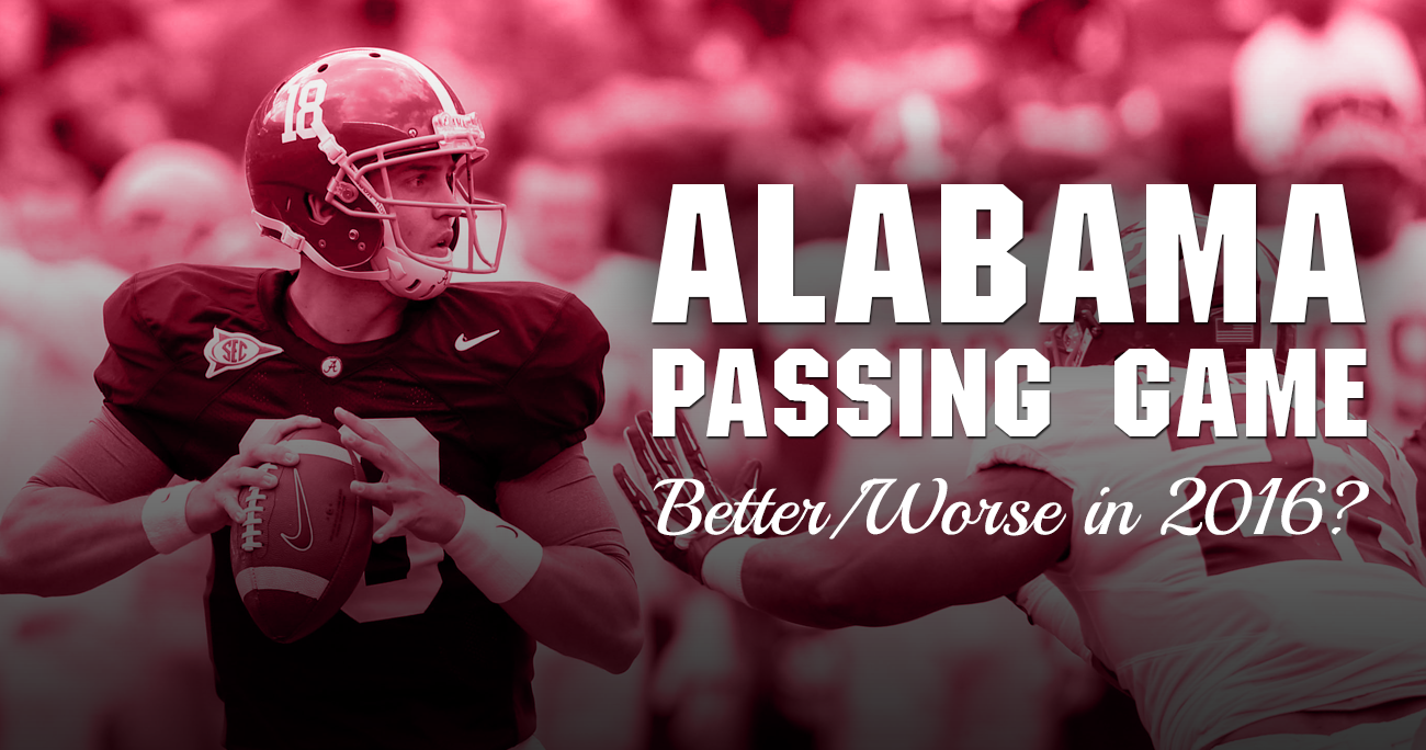 Better/Worse in 2016 Alabama passing game