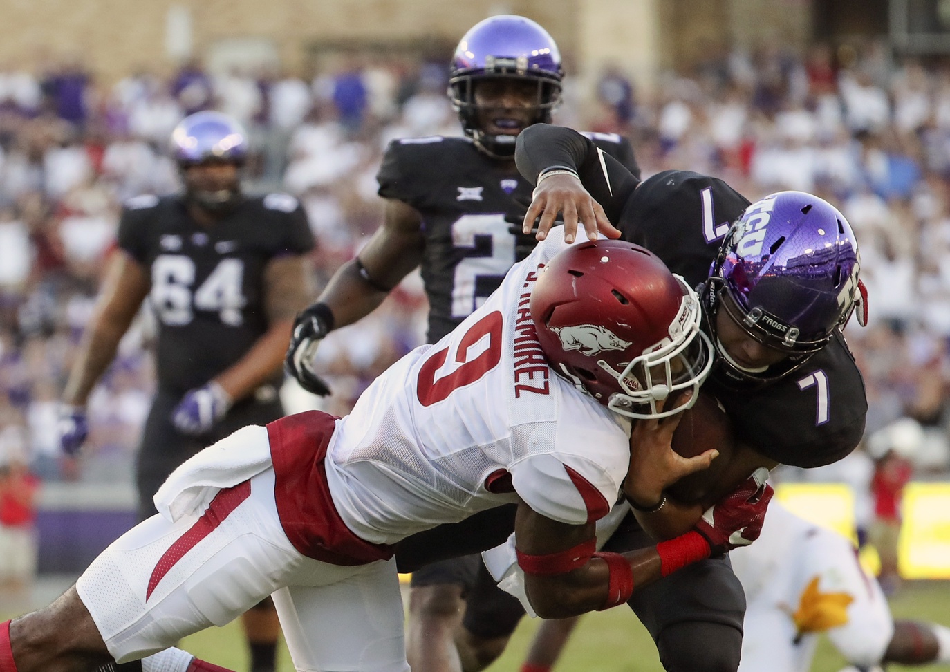Arkansas in midst of playing three straight passhappy Texas teams