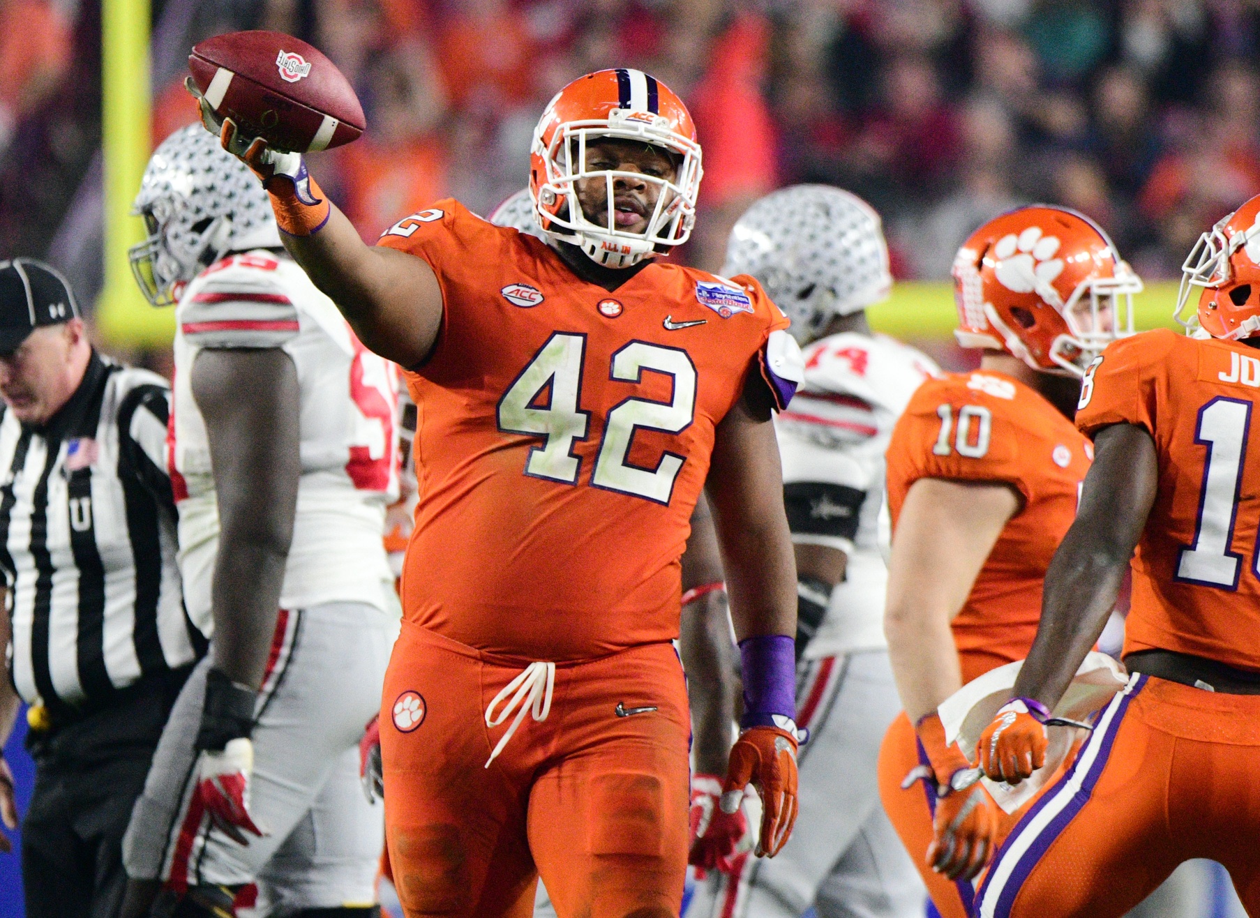 Clemson player apologizes for inappropriately grabbing Ohio State RB