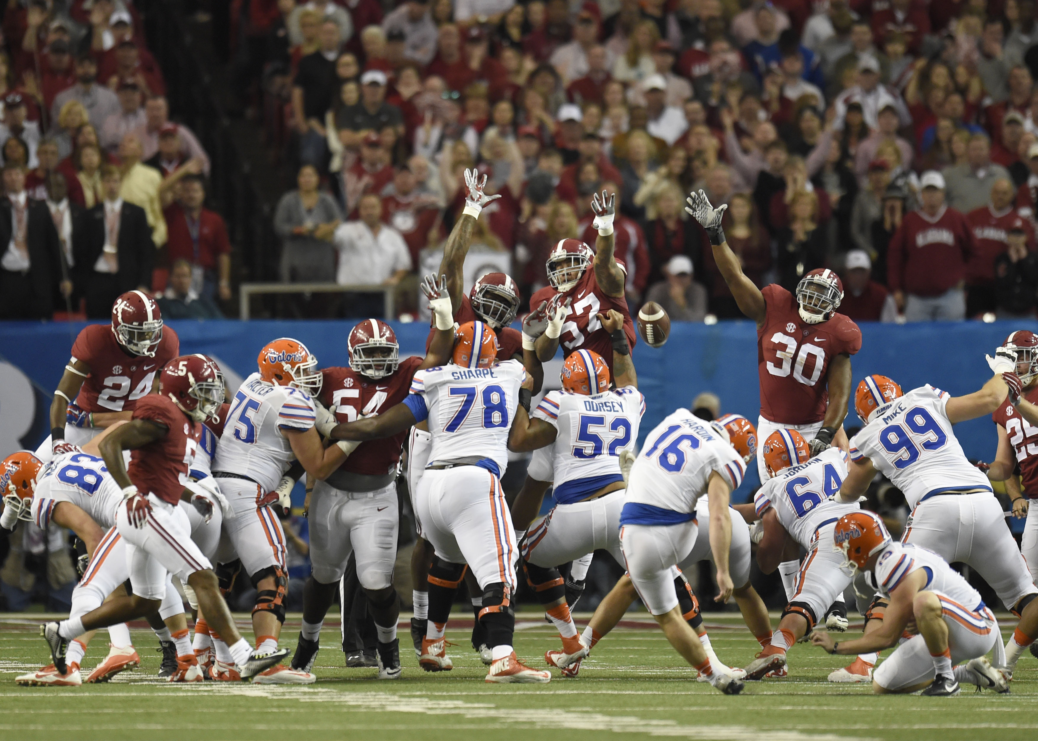 Blocked field goals are exciting, but leaping over lineman could be