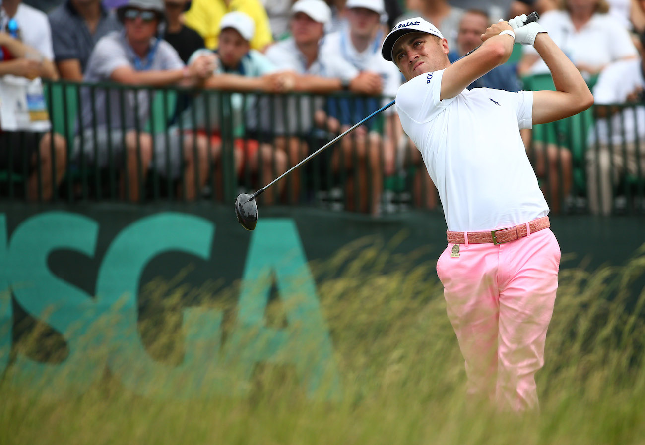 Former Alabama golfer Justin Thomas puts together best round in US Open