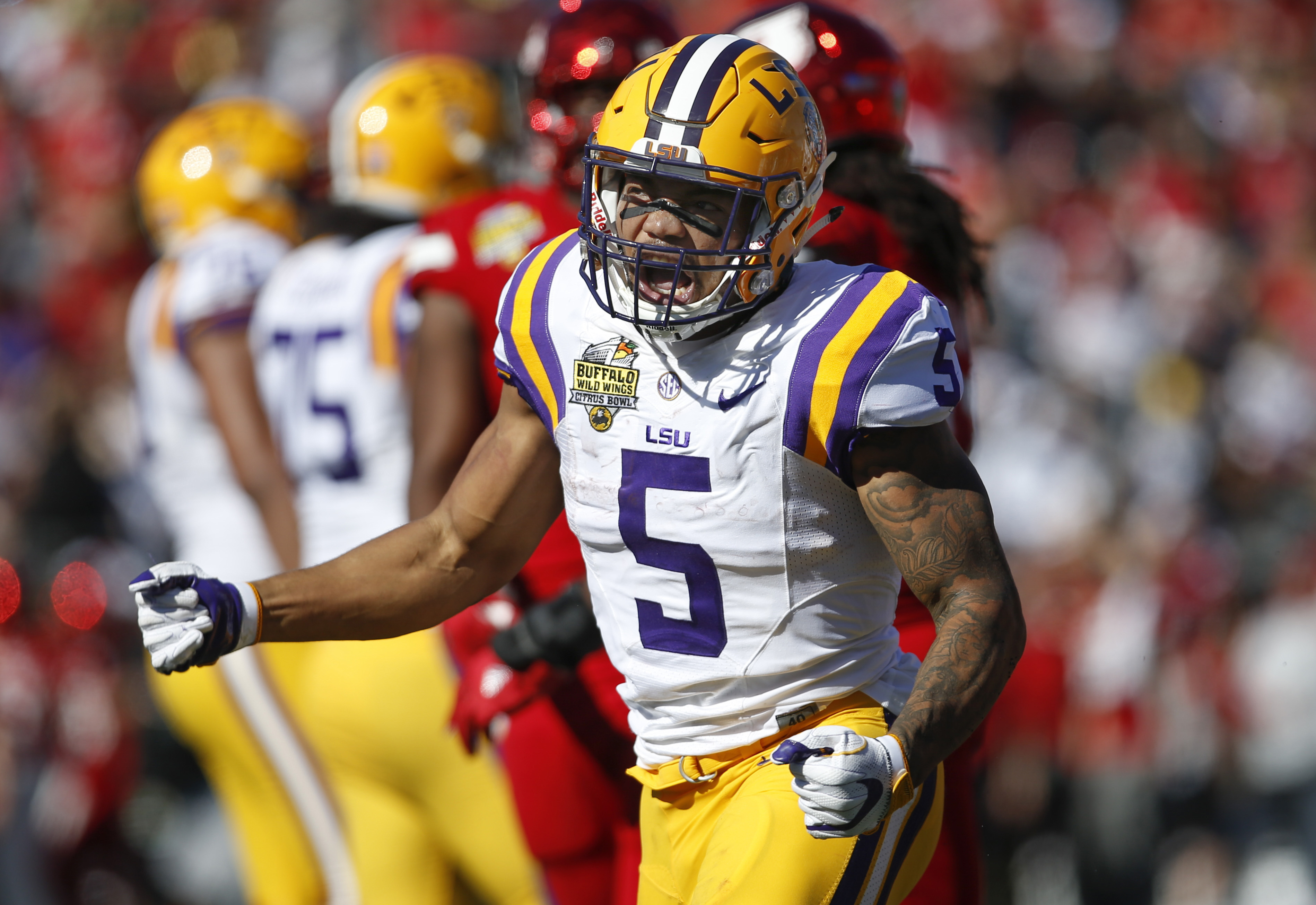 Video LSU RB Derrius Guice shows off ridiculous bowling technique