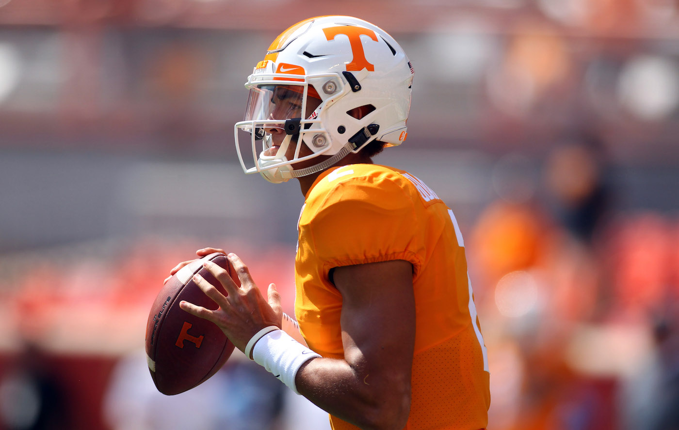WATCH Jarrett Guarantano throws first touchdown pass of his Tennessee