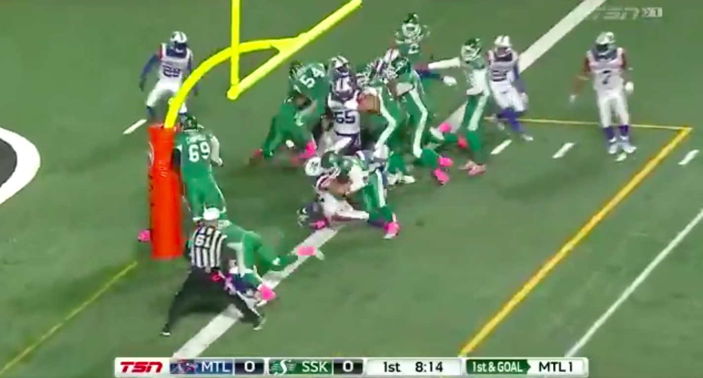 WATCH Trent Richardson plows into end zone for first CFL touchdown