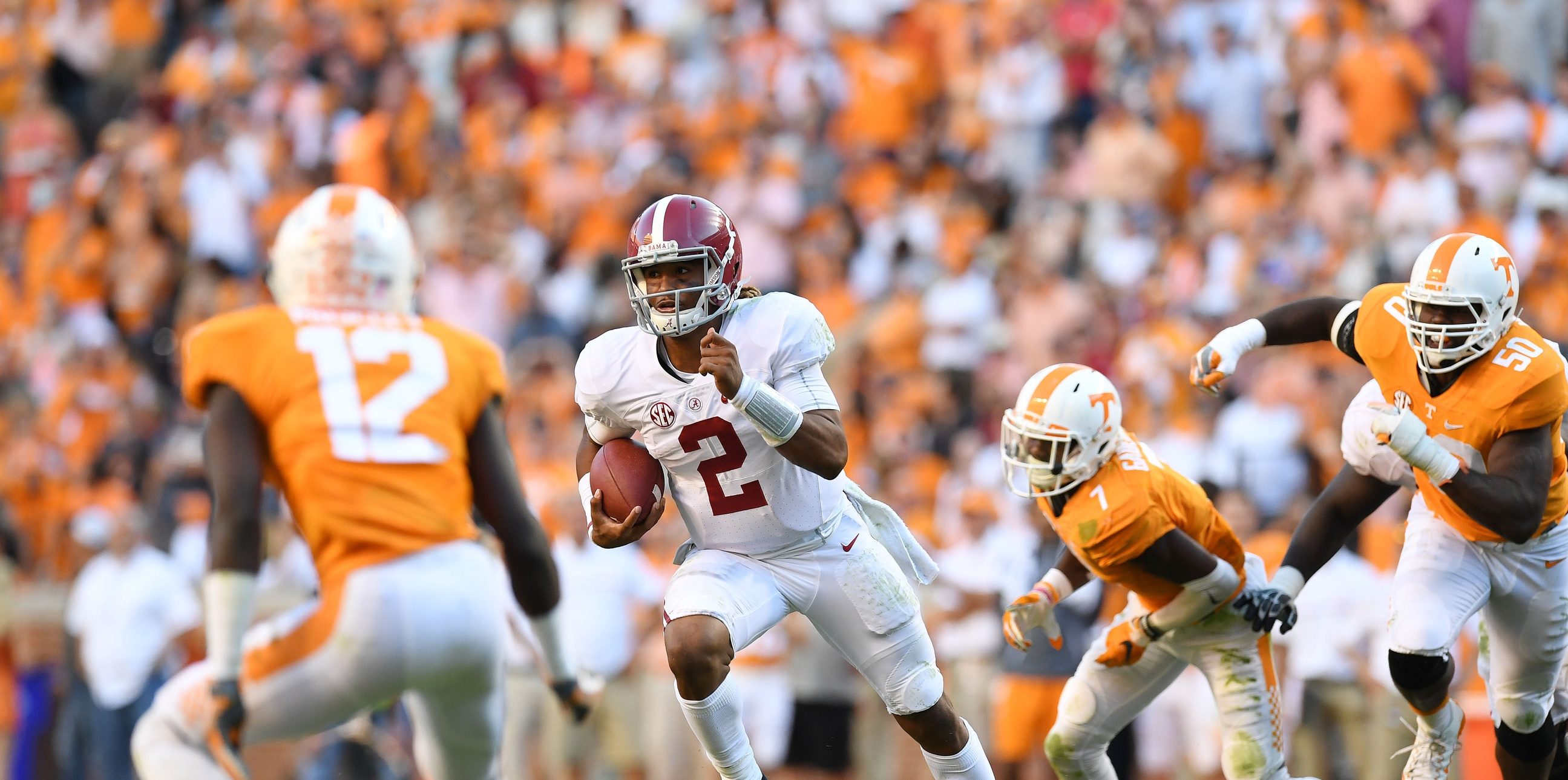Tennessee upset of Alabama would rank among the biggest of alltime
