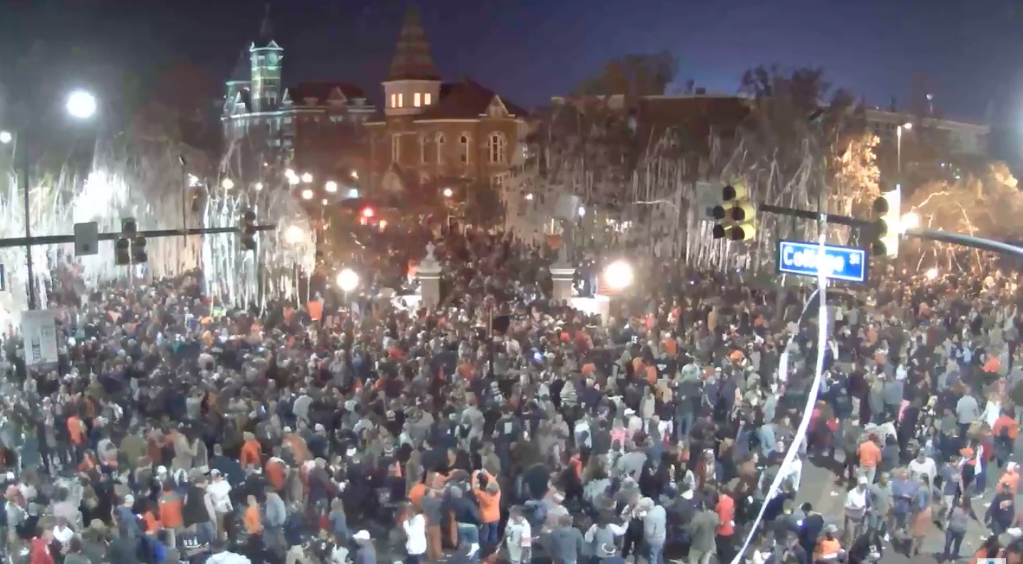 WATCH: Live look at Auburn fans celebrating huge Iron Bowl win at