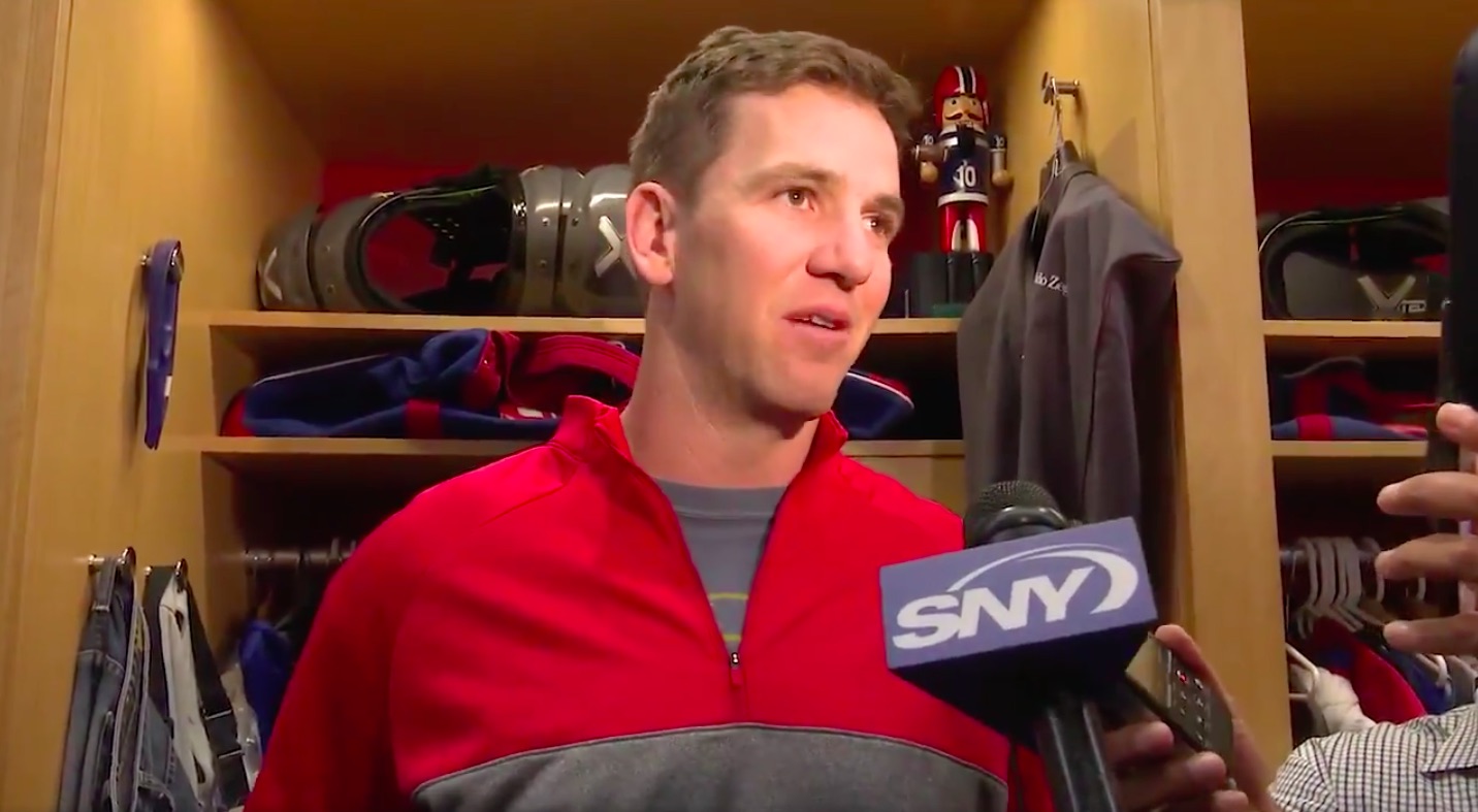WATCH Emotional Eli Manning reacts to news he's been benched