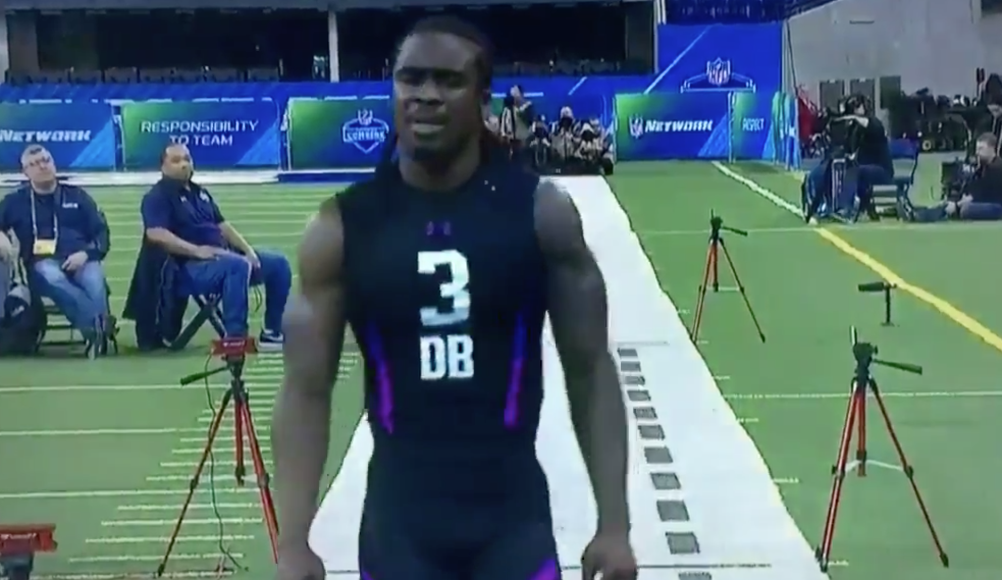 WATCH Upset Tony Brown curses during televised NFL Combine appearance