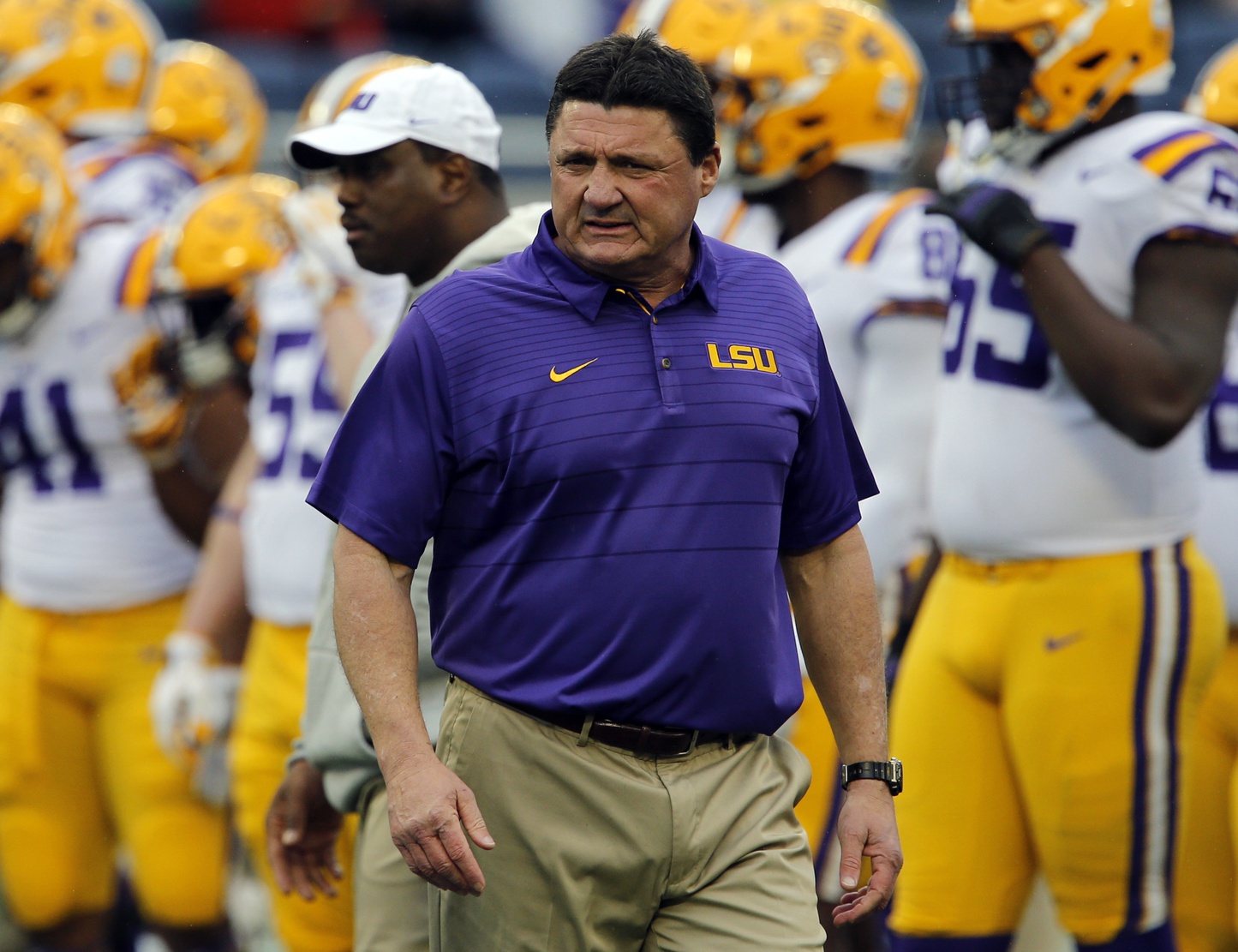 Ed Orgeron on LSU starting QB decision It won't be obvious